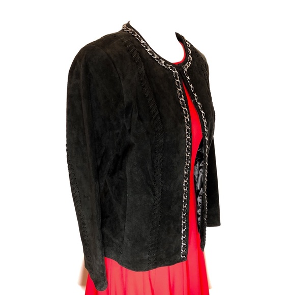 Hal Rubenstein Suede Jacket w/ whip-stitching - Picture 4 of 8